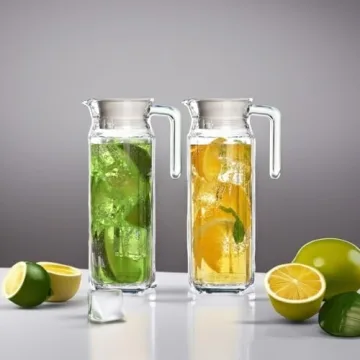 Elegant 34Oz Glass Pitcher Set - Perfect for Every Drink