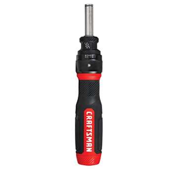 CRAFTSMAN Ratcheting Screwdriver, SpeedDrive, 2” Double Ended Bits Included, Handle Holds Up To 6 Bits (CMHT68129)