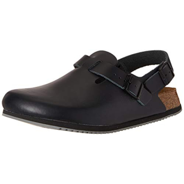 Comfortable Black Birkenstock Men's Clogs with Heel Strap, 7.5 US
