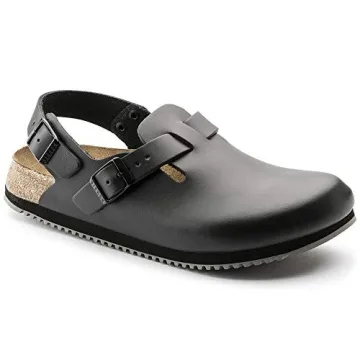 Birkenstock Men's Black Leather Clogs Size 7.5 US