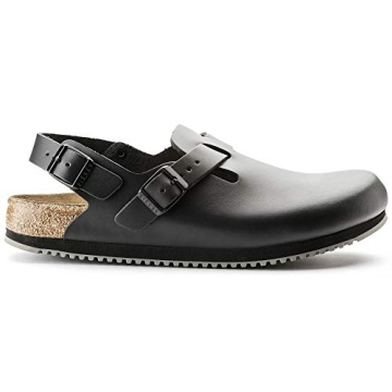 Birkenstock Men's Black Leather Clogs Size 7.5 US
