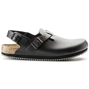 Birkenstock Men's Black Leather Clogs Size 7.5 US