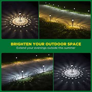 URAGO Super Bright Solar Lights Outdoor Waterproof 10 Pack, Dusk to Dawn Up to 12 Hrs Solar Powered Pathway Garden Lights Auto On/Off, LED Landscape Lighting Decorative for Walkway Patio Yard