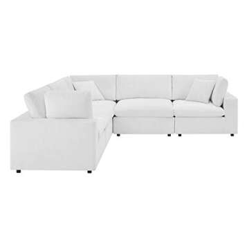 Modway Commix Down-Filled Overstuffed Performance Velvet 5-Piece Sectional Sofa