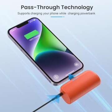 Mini Portable Charger for iPhone - 5200mAh Power Bank