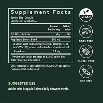Gaia Herbs St. John's Wort Vegan Capsules for Stress Support