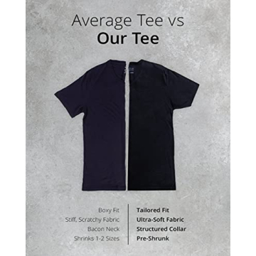 Men's Premium V-Neck T-Shirts 3-Pack Soft Breathable Fitted