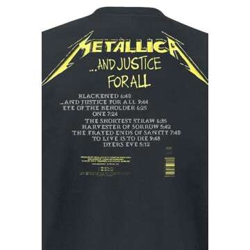 Metallica Men's Justice All Tracks T-Shirt - Black