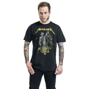 Metallica Men's Justice All Tracks T-Shirt - Black