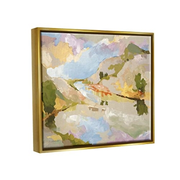 Stupell Industries Abstract Mountain Reflection Painting Floating Framed Wall Art, Design by Trevor Copenhaver
