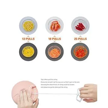 Manual Food Chopper Hand Pull Chopper Veggies Processor for Onions, Peppers, Carrots, Nuts, Kitchen Gadget by KAUKKO (500ml/2 Cup) (Pink-L)