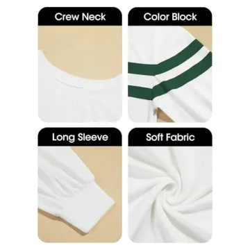 Fisoew Womens Oversized Striped Sweatshirt - Cozy Style