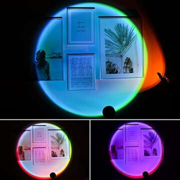 SHEDALED 16 Colors Sunset Lamp with Remote Control