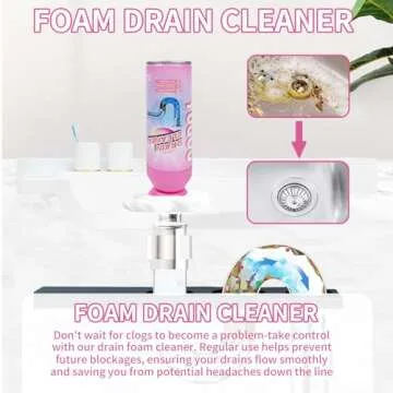 Yugou Foaming Drain Cleaner - Easy-to-Use Clog Remover for Sinks and Tubs (2pcs)