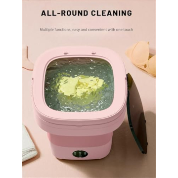 Portable Washing Machine, Mini Washer,16L Upgraded Large Capacity Foldable Washer.Deep Cleaning of U...