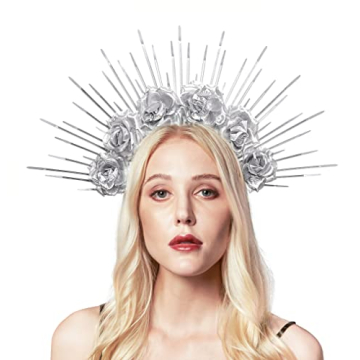 Zivyes Floral Halo Crown for Festivals and Events