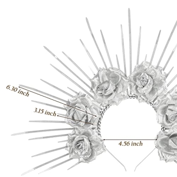 Zivyes Floral Halo Crown for Festivals and Events