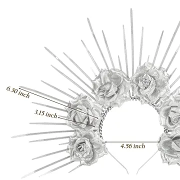 Zivyes Floral Halo Crown for Festivals and Events