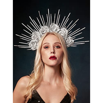 Zivyes Floral Halo Crown for Festivals and Events