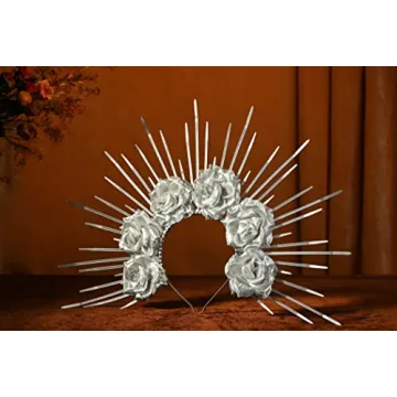 Zivyes Floral Halo Crown for Festivals and Events