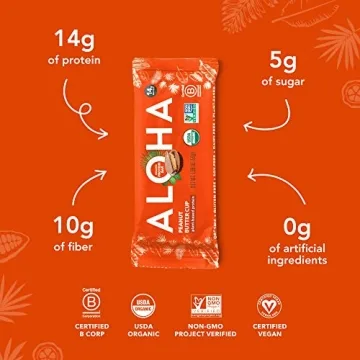 ALOHA Vegan Protein Bars Peanut Butter Cup - 12 Count
