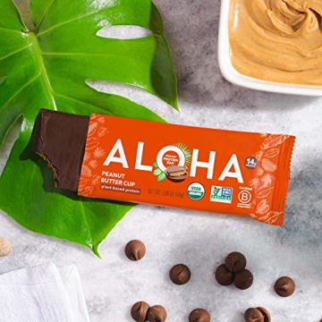 ALOHA Vegan Protein Bars Peanut Butter Cup - 12 Count