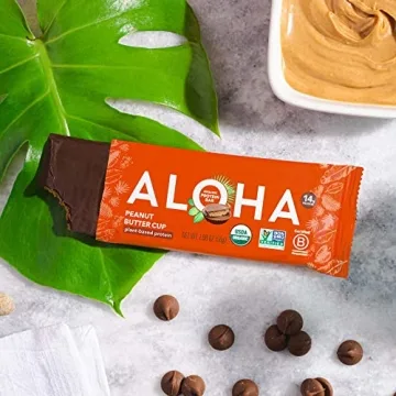ALOHA Vegan Protein Bars Peanut Butter Cup - 12 Count