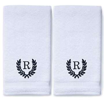 Decorative and Monogrammed Hand Towels for Bathroom Kitchen Makeup | Personalized Gift for Wedding-B...