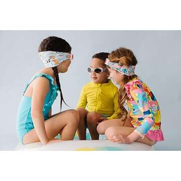 Splash Place SWIM GOGGLES with Fabric Strap - MAGENTA MERMAID | Fun, Fashionable, Comfortable - Adult & Kids Swim Goggles