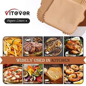 120 PCS Air Fryer Disposable Paper Liner Square, 8-inch (Fit 5-8 QT) Non-stick Parchment Paper for Air Frying, Baking, Roasting Microwave, Unbleached Oil-proof Parchment Paper