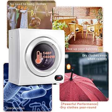 Euhomy Compact Laundry Dryer for Efficient Drying