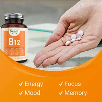 Vegan Vitamin B12 2500mcg for Energy and Metabolism Support
