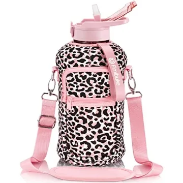 Fimibuke 64 OZ Half Gallon Water Bottle with Sleeve - Stylish and Functional Hydration Solution