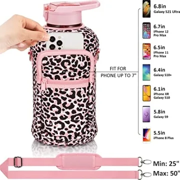 Fimibuke 64 OZ Leakproof Water Bottle with Sleeve