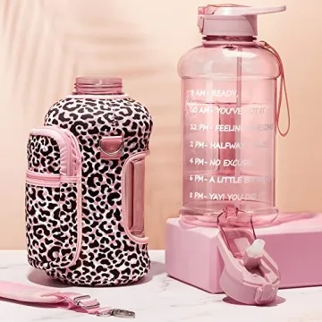 Fimibuke 64 OZ Leakproof Water Bottle with Sleeve