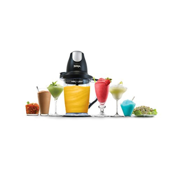 Ninja QB1004 Blender/Food Processor with 450-Watt Base, 48oz Pitcher, 16oz Chopper Bowl, and 40oz Processor Bowl for Shakes, Smoothies, and Meal Prep,Black