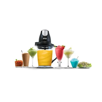 Ninja QB1004 Blender/Food Processor with 450-Watt Base, 48oz Pitcher, 16oz Chopper Bowl, and 40oz Processor Bowl for Shakes, Smoothies, and Meal Prep,Black