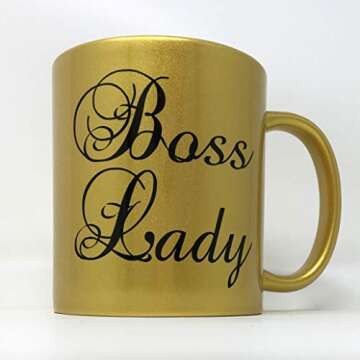 Boss Lady Gold Glitter Coffee Mug
