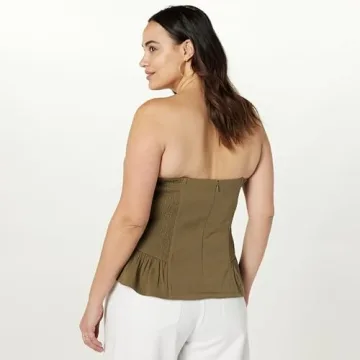 Buy Drop Women's Alejandra Corset Top in Capers Olive
