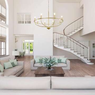 WBinDX 8-Light Gold Chandelier for Home Elegance