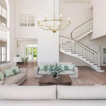 WBinDX 8-Light Gold Chandelier for Home Elegance