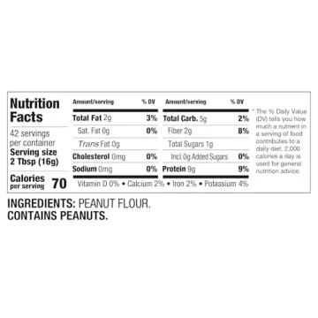 PBfit Pure Peanut Powder - Non-GMO Gluten-Free Protein