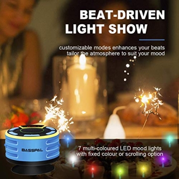 BassPal Waterproof Bluetooth Speaker with LED Display