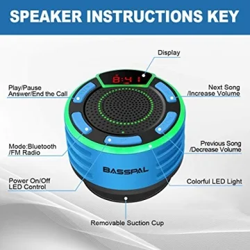 BassPal Waterproof Bluetooth Speaker with LED Display