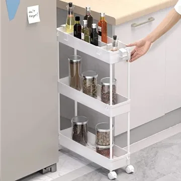 SPACELEAD Slim Storage Cart for Compact Spaces and Organization