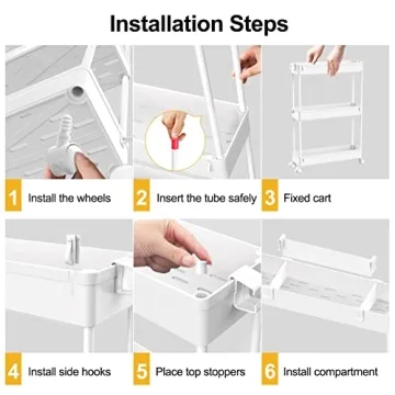 SPACELEAD Slim Storage Cart for Compact Spaces and Organization