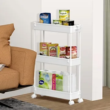 SPACELEAD Slim Storage Cart for Compact Spaces and Organization