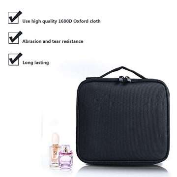 AHAKAC Black Checkered Waterproof Cosmetic Bag - 10.5" x 1" x 4.5" - Travel - Unisex-Adult - Plastic - Zipper Closure