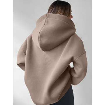 Trendy Oversized V-Neck Hoodie for Women - ANRABESS