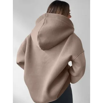 Trendy Oversized V-Neck Hoodie for Women - ANRABESS